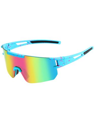 Sports Polarized Sunglasses for Men and Women, UV 400 Protection Sunglasses for Cycling, Running, Biking C10 Medium