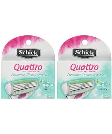 Schick Quattro for Women Sensitive Skin Razor Blade Refills - 8 Count Pack - Buy Online on GoSupps.com