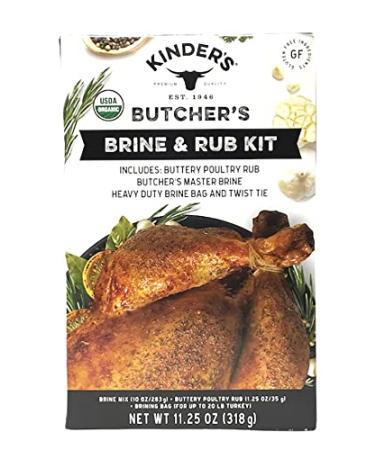 Kinder's Butcher's Organic Turkey Brine and Rub Kit with Brining Bag, 11.25-ounces, Gluten Free, USDA Organic, Kosher