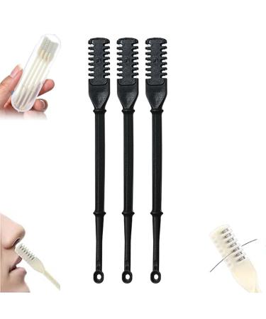 2-in-1 Nasal Hair Cutter Manual Nose Hair Trimmer 360 Rotating Nasal Hair Razor Cutter Portable Nose Hair Knife Manual Nose Hair Trimmer with Ear Picker(Blue)