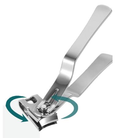 360 Degree Rotating Head Nail Clippers for Thick Nail Professional Heavy Duty Metal Long Handle for Toenail Fingernail Toenail Thick Nail Cutter for Men and Women