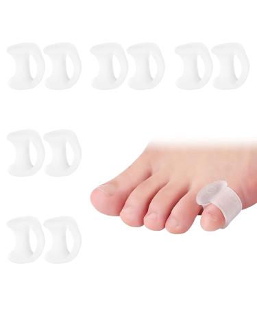 Ripefun Gel Toe Separators for Overlapping Toes - 10PCS Toe Straighteners & Bunion Protectors for Women & Men - White - Buy Online on GoSupps.com