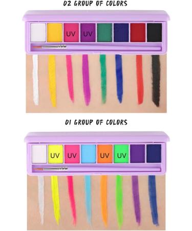  HADAVAKA Palette De Maquillage Fluorescent UV Fluorescent Eyeliner Eyeshadow Makeup Halloween Eyeliner Luminous Body Paint Matte Gr - Buy Online on GoSupps.com