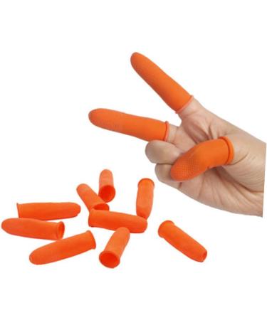 VICASKY 100pcs Artisan Nail Stamp Set - Orange Color Finger Covers for Crafts & Protection | Ideal for Teachers & Artists - Buy Online on GoSupps.com