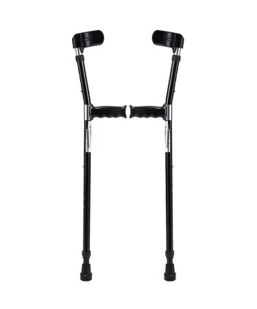 Forearm Crutches (1 Pair) Ergonomic Adjustable Arm Cuff Crutches Lightweight Travel Crutches for Youth & Adults (Black) Anniversary Independence