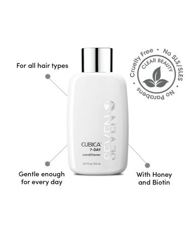 SEVEN Haircare Cubica 7-DAY Conditioner - Sulfate Free Detangles & Moisturizes Honey & Shea Butter 10.7oz Cruelty Free - Ideal for Men & Women - Buy Online on GoSupps.com