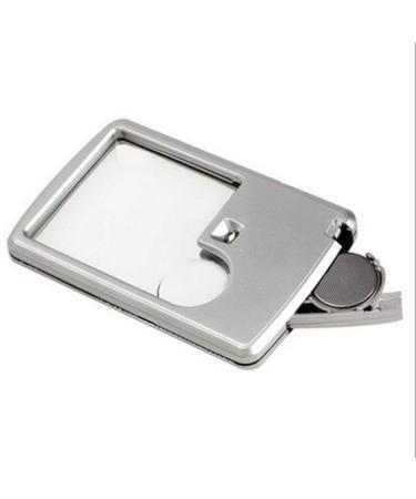 Gerrit Square Business Card Type Lighting Magnifying Glass Acrylic Lens with LED Light Used for Elderly Youth Reading Books Biological Observation Map Model Magnifiers