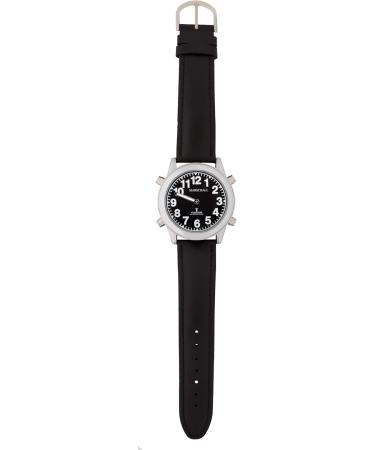 Marshal German Speaking Men's Wristwatch I 1136SL | Funk Arm Strap for Blind & Visually Impaired | Extra Large Pointer & Date | Black Leather Bracelet - Buy Online on GoSupps.com
