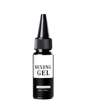 Clear Gel Nail Polish Multifunctional Mixing Gel - Long Lasting 30ml Mixing Polish for Home Use Holidays Parties Cosplay