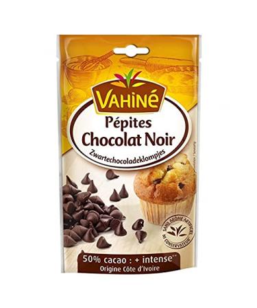 Vahiné Dark Chocolate Chips 50% Cocoa Origin Ivory Coast 100g (pack of 3)