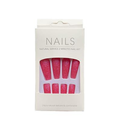 AUklOPVZZ 1 Set French Tip Press on Nails Solid Color Extension Shimmer Fingernails Decals Full Cover Salon Gifts Manicure Kit Type 1 jelly glue