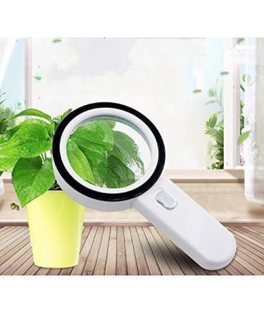 Magnifier Extra Large with 12 LED Handheld Magnifying Glass and Light 30X Jumbo Size Illuminated Magnifier Large 100mm Distortion-Free Illuminated Magnifier with Glass Lens Compatible with - Buy Online on GoSupps.com