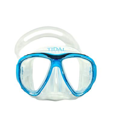 Tidal Mask - Advanced Anti Fog Diving Mask for Scuba Diving, Snorkeling, Free Diving and Swimming. Wide-Angle Tempered Glass Lens - Best Anti Fog Scuba Mask, Snorkel Mask, Dive Mask for Adults. Aqua-clear skirt