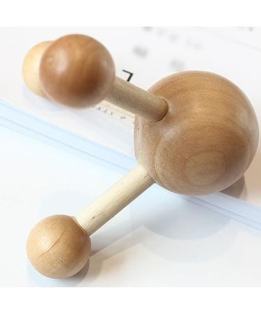 Wooden Roller Massager for Scalp & Body Pain Relief - Shiatsu Therapy & Foot Reflexology - Buy Online on GoSupps.com