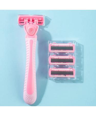 3 in 1 Blade Razor Set - 4-Piece Portable Women's Hair Trimmer & Shaver in Pink | International Shipping Available - Buy Online on GoSupps.com