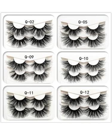 2 Pairs Fluffy Mink Fake Lashes - 3D Handmade Wispy Natural Eyelashes for Effortless Makeup | Short & Messy Style (Q-02 - Buy Online on GoSupps.com