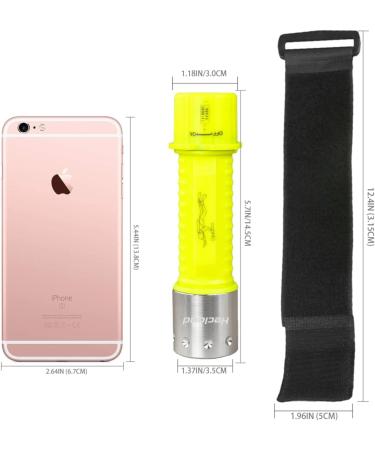 2 Pack NAKCNM Diving Flashlight Set - Rechargeable, Super Bright, IPX8 Waterproof with Charger | Ideal for Underwater Scuba Diving and Outdoor Activities - Buy Online on GoSupps.com