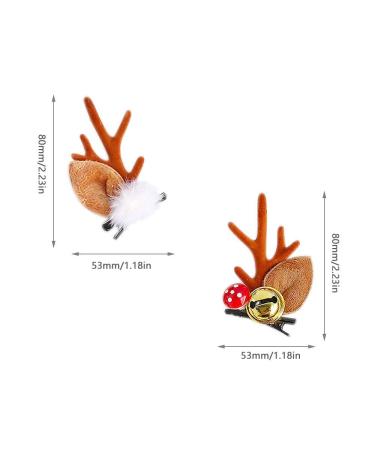Reindeer Antlers Hair Clip - Christmas Hair Accessories for Girls & Women | Brown - Buy Online on GoSupps.com