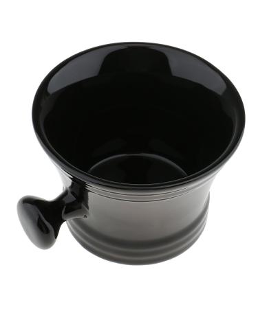 Premium Black Ceramic Shaving Bowl Soap Dish | Eco-Friendly & Stylish Grooming Essentials - Buy Online on GoSupps.com