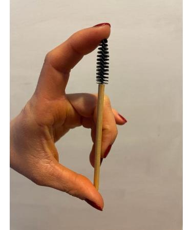 MIKVAR Bamboo Mascara Spoolies - 25 Eco-Friendly Brushes for Eyebrow and Eyelash Makeup Application - Buy Online on GoSupps.com