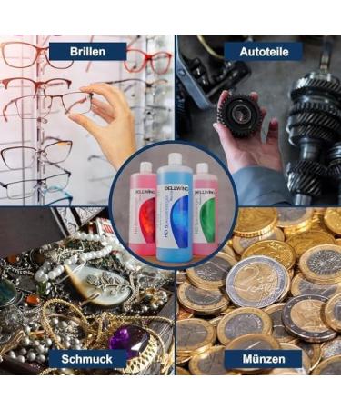 DELLWING HD Special 5 Liter Ultrasonic Concentrate for Cleaning Glasses Jewelry Gold Coins Glass and More Removes Even Tough Dirt - Buy Online on GoSupps.com