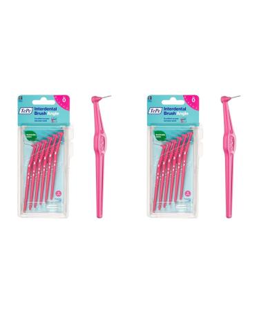 TePe Angle Interdental Brushes Pack Pink 0.4mm 6 pieces (2-pack) 6 pieces (2-pack) Hat Rose