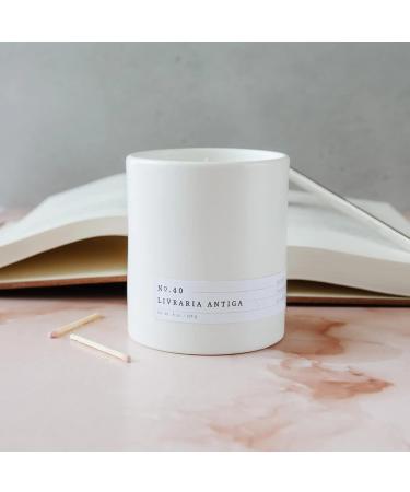 Buy Candle Livraria Antiga - Aromatherapy Home Fragrance 50 Hour Burn Time Decorative Gift with Saffron Rose & Sandalwood - Buy Online on GoSupps.com