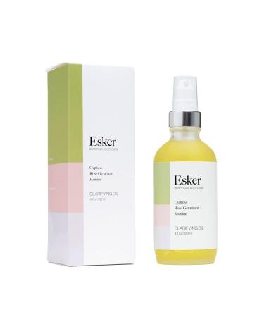 ESKER - Scent-Free Clarifying Body Oil For Sensitive Skin | Vegan Cruelty-Free Clean Beauty (4 fl oz | 120 ml) Clarifying 4 Fl Oz