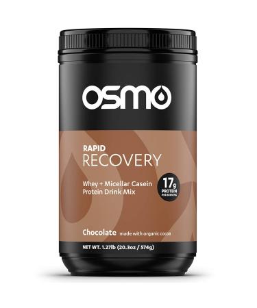 OSMO Nutrition Rapid Recovery Mix | Whey Isolate & Micellar Casein Powdered Drink | Accelerates Glycogen Restoration | Enables Muscle Repair | All Natural Ingredients | 14 Servings Chocolate 20 Ounce