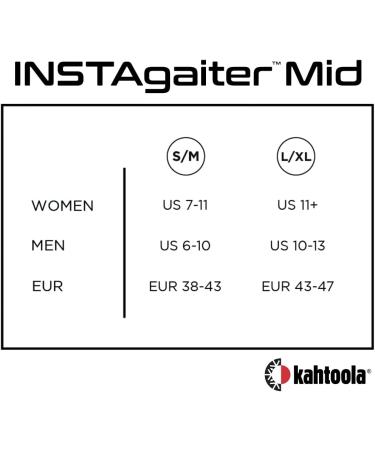 Kahtoola INSTAgaiter Low - Graphite Gaiters for Hiking, Hunting, Trail Running, Mountaineering | Small/Medium - Buy Online on GoSupps.com