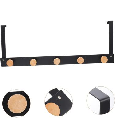 PRETYZOOM Rear Hanging for Hook Over Home Multi-Functional The Towel Punch- Punch Door Clothing Rack 50X8cm Black - Buy Online on GoSupps.com