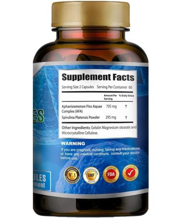2 Celulas Madres AFA Stem Natural Cell 120 Capsules 1000 mg Blue Green Algae Non GMO Gluten Free Aphanizomenon Flos-aquae Bio celula Madre Supplement - Buy Online on GoSupps.com