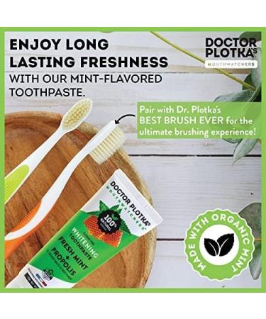 Dr. Plotka's Natural Fluoride-Free Whitening Toothpaste | Organic Propolis & Mint | Sensitive Teeth & Gums | 3oz Tube - Buy Online on GoSupps.com