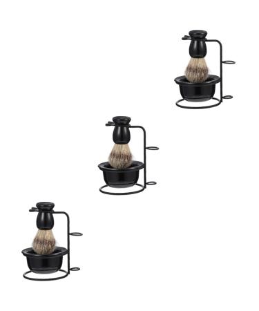 3 Sets Beard Set Household Shaving Bowl Beard Brush Men Supply Wear-resistant Shaving Cup Professional Shaving Cup Male Supply Men Accessory Convenient Shaving Bowl Shave Brush