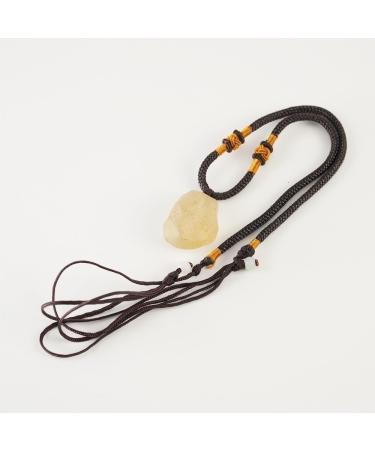 Buy Real Rough Libyan Desert Glass Tektite Necklace - Unique Golden Irregular Shape Crystal Jewelry for International Shipping - Buy Online on GoSupps.com