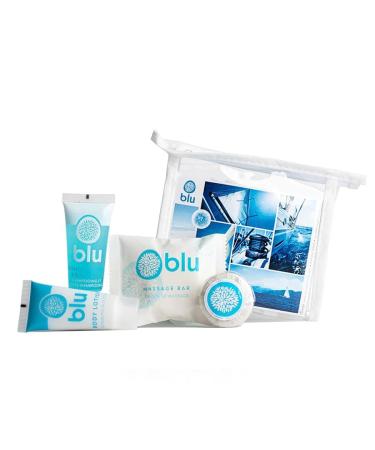 Blu Bathroom Travel Kit - On The Go Luxury Kit Hotel Quality - Travel Essentials for Women and Men Single