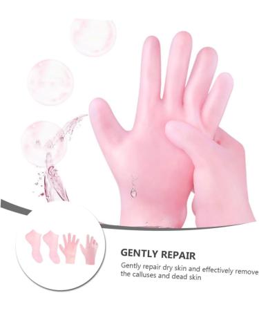 FOMIYES 1 Set Hydrating Sock Gloves Full Finger Gloves Cracked Heel Treatment Sock Heal Gloves Spa Gloves Socks Moisturizing Heel Sleeves Gel Soften Socks Peeled Leather Gloves XL - Buy Online on GoSupps.com