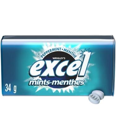 Excel Mints Peppermint 34gm Tin 8 Count Peppermint Spearmint - Buy Online on GoSupps.com