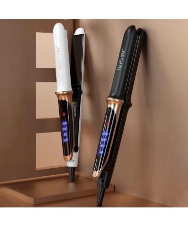 Curling Iron Professional Hair Curling Wand Dual Use Hair Straightener Roller Four-Gear Temperature Control Heat Curler LCD Temperature Adjustable Styling Tool Hair Straigh BY ZZYY (Color : White) - Buy Online on GoSupps.com