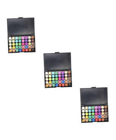 Beavorty 3pcs 40 Cosmetic Ladies for Multicolor Makeup Eyeshadow Combination Smoky Eye Lustre Colors Matte 1 count (Pack of 1) As Shownx3pcs