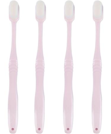 Soft Manual Toothbrush Set - 4 Pieces for Gentle Cleaning | Ideal for Sensitive Gums & Kids | Extra Switch (Pink) - Buy Online on GoSupps.com