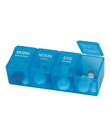 EZY DOSE Daily Pill Case Medicine Planner Vitamin Organizer Box 4 Labeled Compartments 4 Times a Day Color May Vary BPA Free