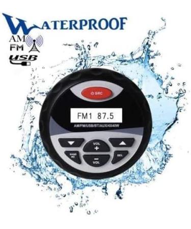 Herdio Marine Radio and Speakers Kit - Bluetooth MP3/USB AM/FM Radio for Boat ATV UTV SPA (White) - Buy Online on GoSupps.com