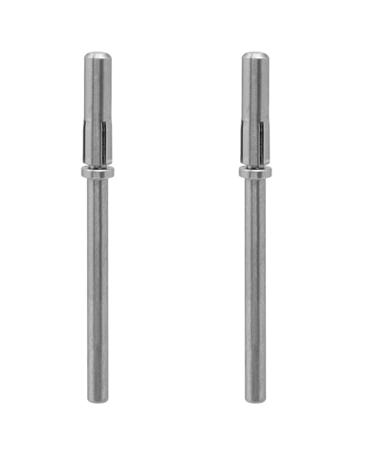 Bestgle Nail Cutter Bits Nail Cutter Mandrel Mini Nail Cutter Attachments 2 Pieces Drilling Mandrel 3.1 mm Nail Pin Bit Manicure Tool Accessories Nail Pin Bit for Sanding Belt Silver