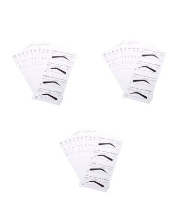 Angoily Eyebrow Card 30 Pcs Eyebrow Stencil Template Eyebrow Shaping Kit Eyebrowhack Eyebrow Templates Mold Suite Unibrow mediumx3pcs As Shownx3pcs