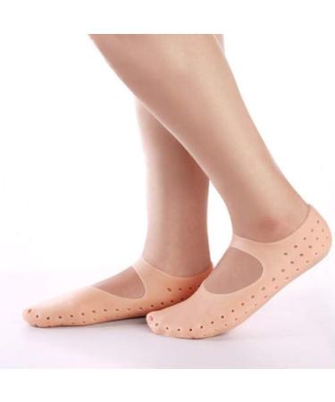 Buy Pretyzoom 2 Pairs Heel Protection Socks - Moisturizing Gel Socks for Cracked Heels & Plantar Fasciitis - Invisible Spa Socks for Beach Comfort - Buy Online on GoSupps.com