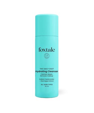 Fo'xtale Hydrating Face Wash with Hyaluronic Acid Vitamin B5 for Women Men | Pore Cleansing | Dirt Control | Makeup Remover | Cleanser For All Skin Types - 30ml