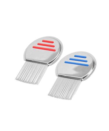 Changyeah 2 lice comb professional lizard for removing lice and nisses special comb for removing lice simple use metal comb with round tips to damage and pull