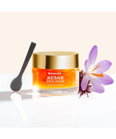 Kesar Face Mask for Nighttime Skin Care Ritual| with Turmeric Saffron Niacinamide Green Tea Extracts| For Intense Hydration & Radiant Glow|100% Vegan & Cruelty Free 50 ml