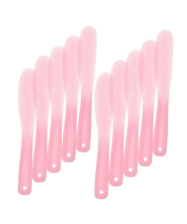 WOONEKY 10pcs Tool Stick Cosmetics Tool Makeup Plate Mixer Mini Pp re-usable 20.5x3x0.6cm Pink
